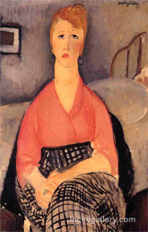 Pink Blouse by Amedeo Modigliani paintings reproduction